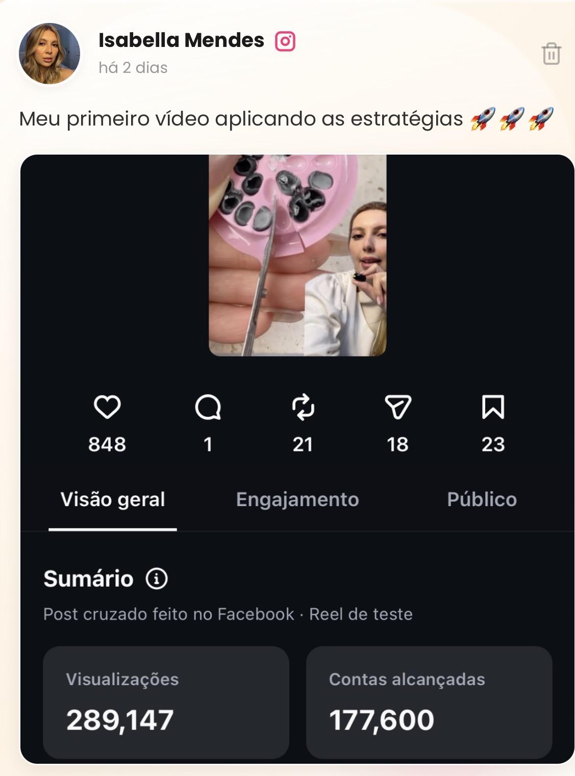 Resultado de Rayssa com mais de 1,5 milhão de visualizações